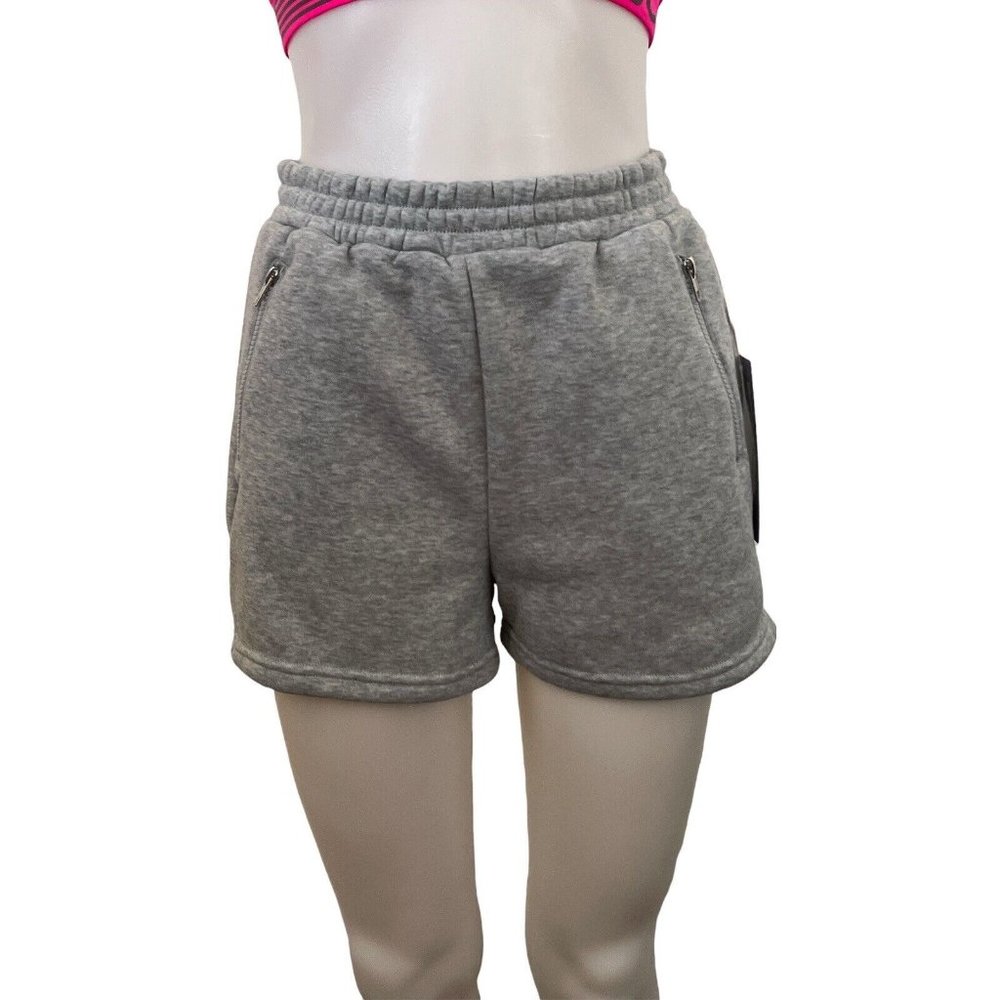 Women’s Shorts SIMPLY BLESSED Grey size M- Cozy-Zip Pockets